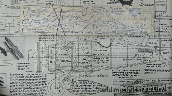 Cleveland 1/24 Boeing P-12E or F4B-3/4 -- Plans and Printwood for a 15, D-8 - D-29 plastic model kit